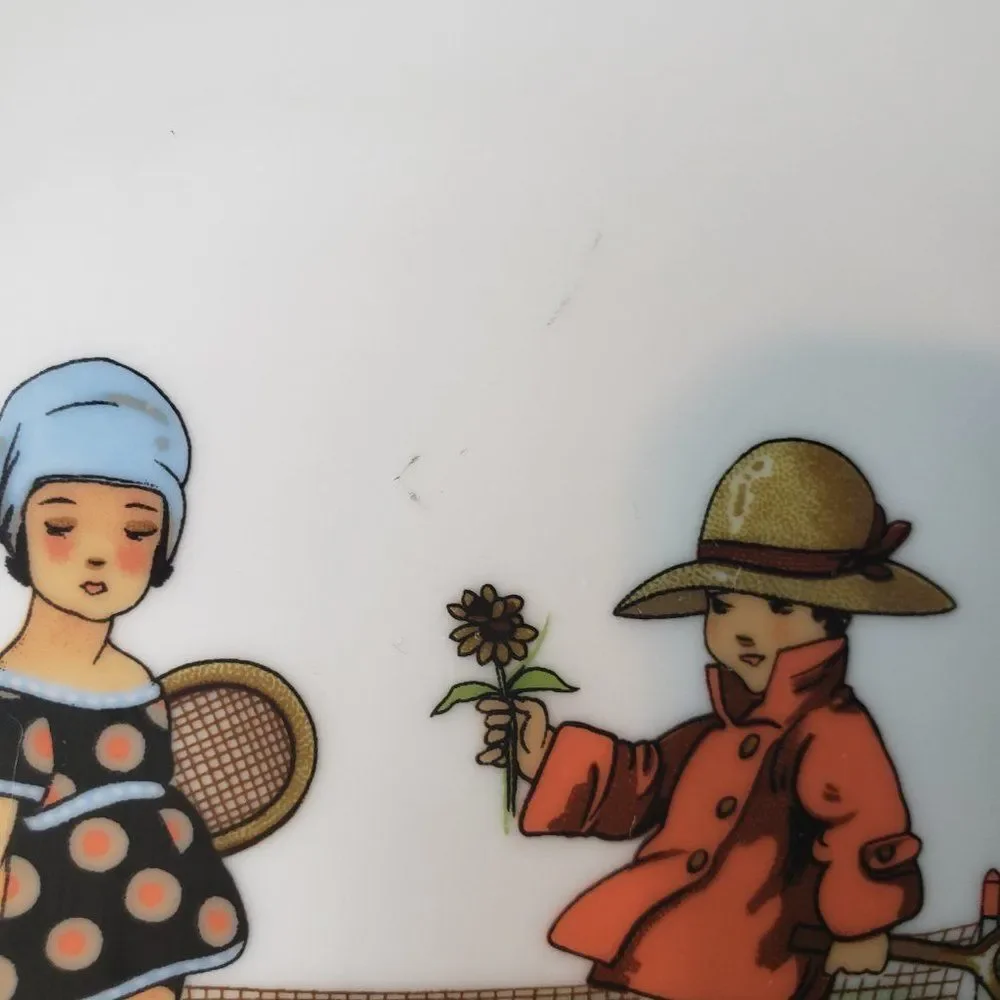 CUTE Pier 1 One Imports Porcelain Nostalgic Children Plates Made in Germany